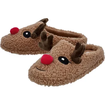 Dámské pantofle esmara® Dámská vánoční domácí obuv (hnědá, 38)