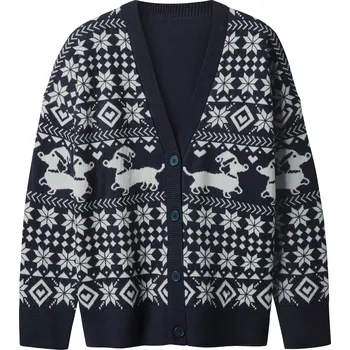 Dámský svetr esmara® Dámský vánoční kardigan (navy modrá, L(44/46))