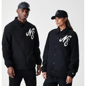 Pánská casual bunda Bunda New Era - Branded Cord Coach Jacket - Black velikost S