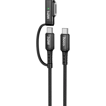 Datový kabel Kabel 2v1 USB C na USB C / Mag3 Hoco 240W 1,8 M U142 černý