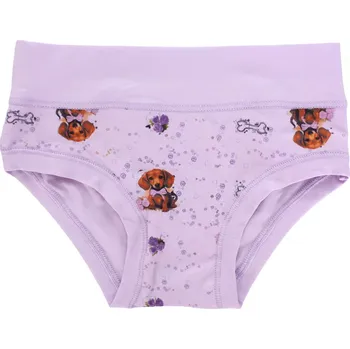 Dívčí kalhotky s potiskem štěňátek a růží Emy Bimba B2946 old mouve velikost 6