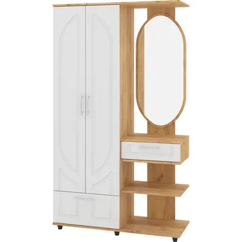 Předsíňová stěna Slevadoma Předsíňová stěna KOMFORT MDF Barva: dub tacho + bílá