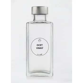 Speciální papír Samolepka na láhev OCET VINNÝ – průhledná, 5 cm, tučné písmo