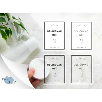 ODLIČOVAČ OČÍ - Samolepky, Nálepky a Štítky na lahvičky | DomaLEP tvar: OBDÉLNÍK, barva: BÍLÁ - ČERNÉ písmo, velikost: š. 4 cm x v. 6 cm - tučné písmo