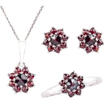 Souprava šperků granát souprava Set 211 (Set 211) Velikost: 57, povrchová úprava: rhodiované