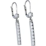 Goldstore Visací náušnice bílé zlato bílé zirkony Váha: 2.46 g