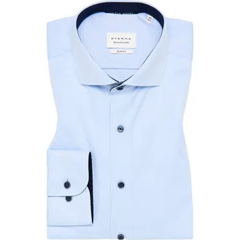 Košile Eterna Slim Fit Twill neprůhledná modrá 8819_10F142 velikost: 38, délka rukávu: dlouhý rukáv
