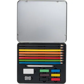 Výtvarná sada crelando® Sada na skicování a kreslení, 26dílná (sada barevných tužek)