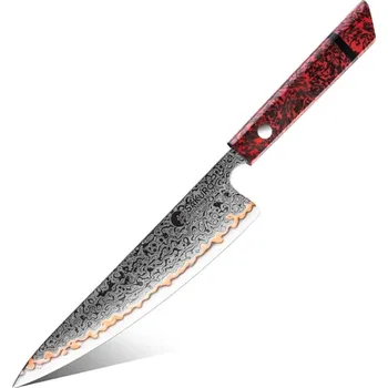 Gyuto japonský nůž 55 vrstev měděné damaškové oceli SaKuRo 20,7 cm