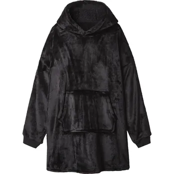 Dámská mikina Dámská / Pánská vánoční plyšová mikina (černá, S/M)