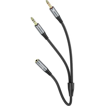 Redukce Hoco UPA21 audio redukce / rozdvojení 3,5mm jack (F) na 2x 3,5mm jack (M)