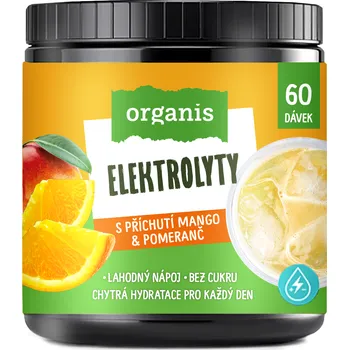 Nápoj pro sportovce Organis Elektrolyty mango+pomeranč 60 dávek 314 g
