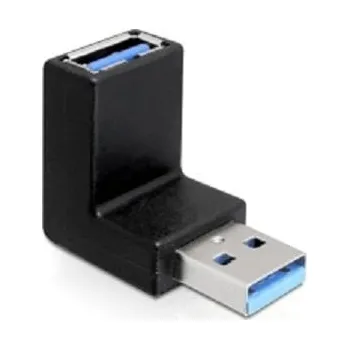 Počítač DeLock adaptér USB 3.0 samec - USB 3.0 samice pod úhelem 90° vertikálně 65339