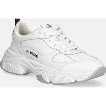 Dámské tenisky Kožené tenisky Love Moschino dámské, bílá barva, JA15246G1NIA0100 00X, EUR 39