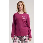 Vienetta Dámské pyžamo dlouhé Andrea Barva: Červená, Velikost: XL