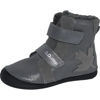 Dětská treková obuv D.D.step dívčí zimní obuv W078-52149L Barva: šedá, Velikost: 34