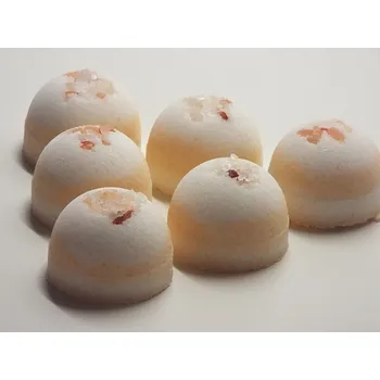 Koupelová sůl Šumivá bomba do koupele s himalájskou solí 50g (Přírodní pěnivá bomba do koupele s avokádovým olejem, olivovým olejem a růžovou himalájskou solí. Ručně vyráběné koupelové bomby z organických olejů, přírodních silic.)