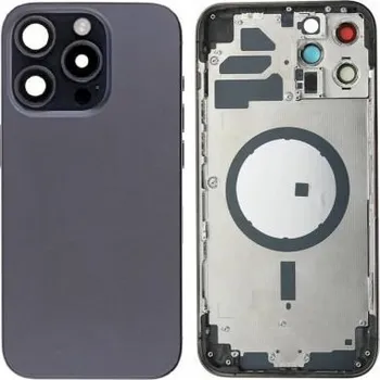 Náhradní díl pro mobilní telefon Zadní kryt + střední rámeček pro Apple iPhone 14 Pro - fialový IPH0653