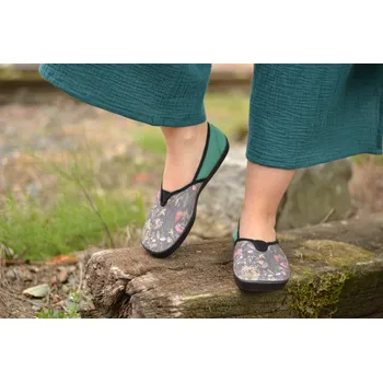 Dámské baleríny Espadrilky Herbář/Zelená 38