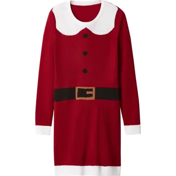 Dámské šaty esmara® Dámské vánoční úpletové šaty červená L