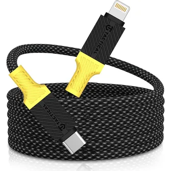 Datový kabel Tactical MagRope USB-C/Lightning 1m černý/žlutý 57983121891