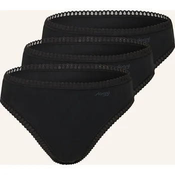 Kalhotky Sloggi Dámské Kalhotky Go Crush, 3 Kusy V Balení, černá, 42