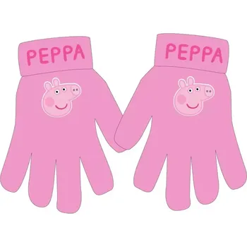 Rukavice Dětské pletené prstové rukavice Peppa Pig 52421059 růžové