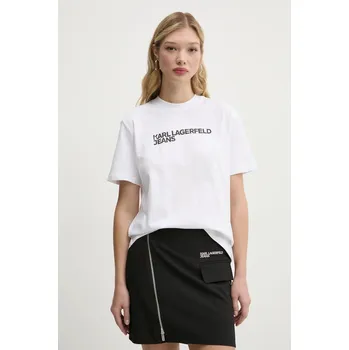 Pánské tričko Bavlněné tričko Karl Lagerfeld Jeans bílá barva, A1W17005 00X, vel. XL