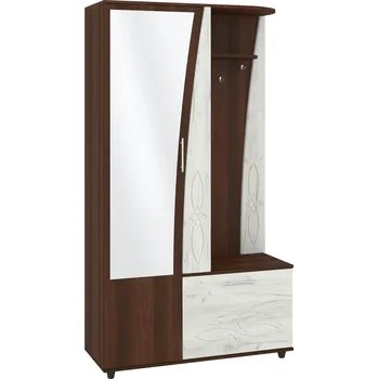 Předsíňová stěna Slevadoma Předsíňová stěna TRIUMF MDF Barva: ořech - tmavý + dub kraft - bílý