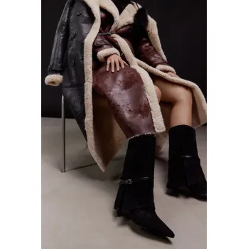 Dámské kozačky Semišové boty Answear.LAB AN-58629-621H-L černá 99X, EUR 37