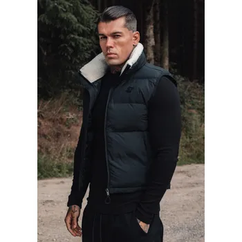 Pánská vesta SikSilk Černá prošívaná vesta Velikost: M