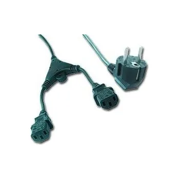 Gembird Cablexpert síťový kabel 230V, 2m napájecí rozdvojka Y PC-186-ML6