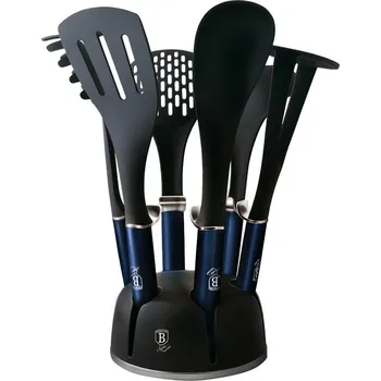 Sada kuchyňského náčiní BerlingerHaus Kuchyňské náčiní ve stojanu Aquamarine Metallic Line, 7 ks BH-6245