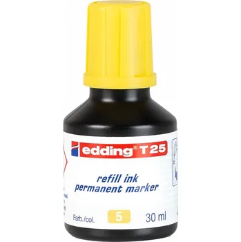 Inkoust pro permanentní fixy Edding T25, žlutý