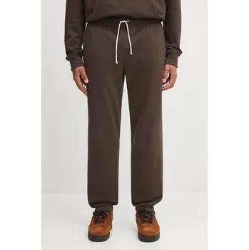 Bavlněné tepláky New Balance MADE IN USA pánské, hnědá barva, MP43547RHE, 2XL, 88X