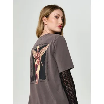 Sinsay - Bavlněné tričko Nirvana - šedá - 495FG-90X - 495FG-90X-XS