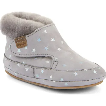 Capáčky Froddo dětské kožené botičky s kožíškem - Furry Walkers - Silver Velikost: 19