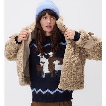 Dámský svetr Reserved - Vzorovaný svetr - tmavomodrá - 295HM-59X - 295HM-59X-XL