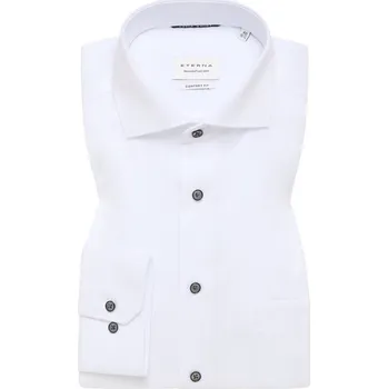 Pánská košile Košile Eterna Comfort Fit Twill neprůhledná bílá 8819_00E18V velikost: 42, délka rukávu: dlouhý rukáv
