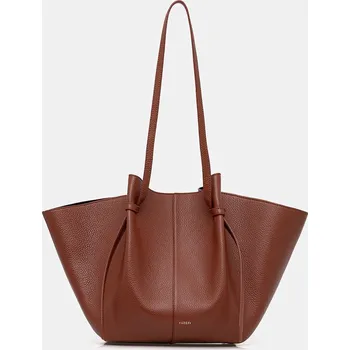 Kožená kabelka Yuzefi LARGE MOCHI oranžová barva, YUZPF25-HB-LM-L058 YUZPF25.HB.LM.L058 28X, vel. ONE SIZE