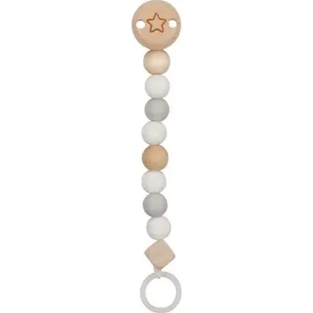 Kolotoč nad postýlku Goki Šňůrka na dudlík - Hvězda, přírodní korálky