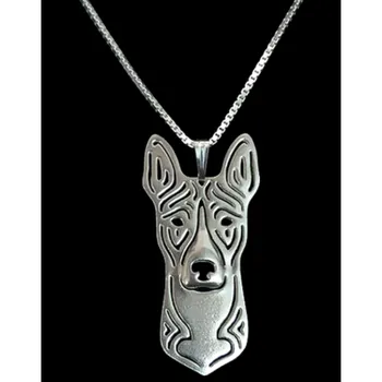 Náhrdelník BASENJI hlava č.2 - náhrdelník s přívěskem - stříbrný 1ks ŠP/JS