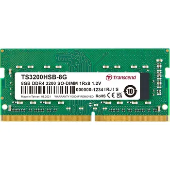 Operační paměť TRANSCEND SODIMM DDR4 8GB 3200MHz 1Rx8 1Gx8 CL22 1.2V