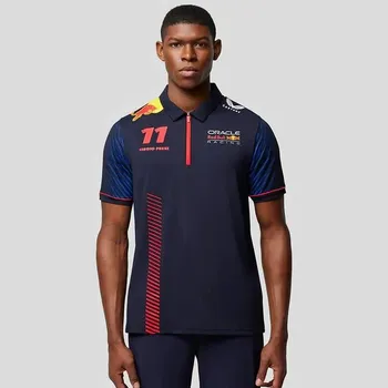 Pánské tričko Red Bull Racing F1 týmová polokošile Sergio Perez - 4XL