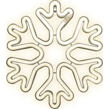 CPA Dekorativní LED neon Sněhová vločka bílá