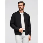 Ombre Clothing Černá bomber mikina pro pány V1 OM-JANP-0159