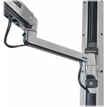 Televizní držák Ergotron LX - Montážní sada (výškově nastavitelné rameno, rozšíření, základna, VESA adaptér) - pro Displej LCD - kapacita 3,2 - 11,3 kg - leštěný hliník - velikost obrazovky: až do 42" - montáž na stě