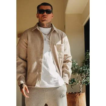 Pánská košile SikSilk Béžová Košile Velikost: L