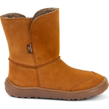 Dívčí tenisky Zimní barefoot bota Froddo Tex Suede G3160250-2 Cognac 33