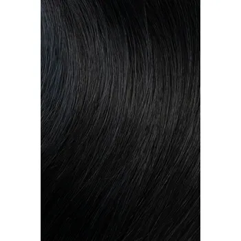 Příčesek Clip in vlasy z pravých vlasů – 60 cm, černá, 140 g | 9dílná sada